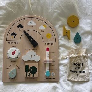 Moon Picnic Weather Station Wooden Toy